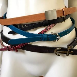 Lot of 5 Gap Belts Sz Small & XS Leather Print